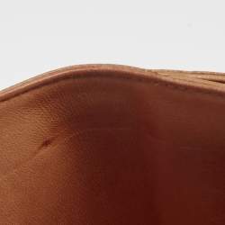 مملوكة مسبقًا محفظة شانيل "فرينش" قلاب مزين سي سي جلد كافيار ميتاليك