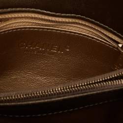 مملوكة مسبقًا Chanel Gold/Metallic Chevron Leather and Python Patchwork CC Flap Bag