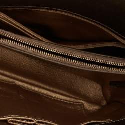 مملوكة مسبقًا Chanel Gold/Metallic Chevron Leather and Python Patchwork CC Flap Bag