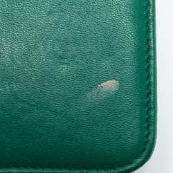 Chanel Green Lizard and Leather Boy Wallet on Chain