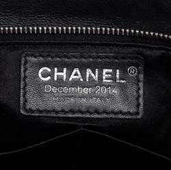 Pre Owned Chanel Black Quilted Leather Limited Edition Christmas 2014 Evening Bag