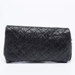 Pre Owned Chanel Black Quilted Leather Limited Edition Christmas 2014 Evening Bag