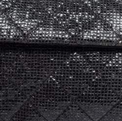 Pre Owned Chanel Black Quilted Leather Limited Edition Christmas 2014 Evening Bag