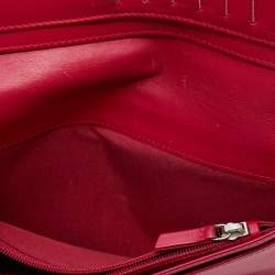 Pre Owned محفظة شانيل سي سي جلد كافيار أحمر ثنائية الطي طويلة 