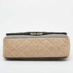 Pre Owned Chanel Tricolor Denim Reissue 2.55 Classic 226 Flap Bag