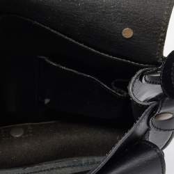 Chanel Black Leather Medallion Messenger Saddle Bag