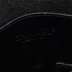 Chanel Black Leather Medallion Messenger Saddle Bag