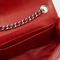 Pre Owned Chanel Red Quilted Leather Mini Twin Classic Bag