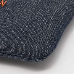 Pre Owned حقيبة كلتش شانيل ديافيل دينم أزرق كحلي