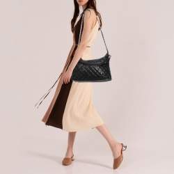 مملوكة مسبقًا حقيبة شانيل شوبير جلد كافيار مبطن أسود سي سي