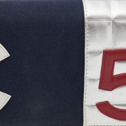 Pre Owned حقيبة شانيل نامبر 5 فينتدج جلد ودنيم متعددة الألوان