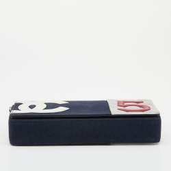 Pre Owned حقيبة شانيل نامبر 5 فينتدج جلد ودنيم متعددة الألوان