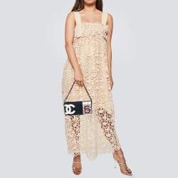 Pre Owned حقيبة شانيل نامبر 5 فينتدج جلد ودنيم متعددة الألوان