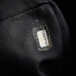 Pre Owned Chanel Black Quilted Caviar Leather Jumbo Classic Single Flap Bag