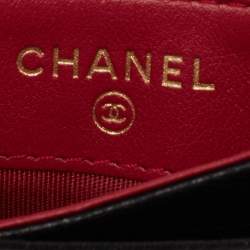Chanel Black Quilted Leather Chanel 19 Card Holder