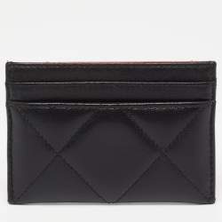 Chanel Black Quilted Leather Chanel 19 Card Holder