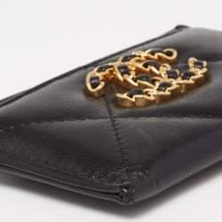 Chanel Black Quilted Leather Chanel 19 Card Holder