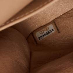 Pre Owned Chanel Beige Quilted Caviar Leather Medium Classic Double Flap Bag