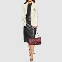 Pre Owned Chanel Red Quilted Caviar Leather 227 Reissue 2.55 Flap Bag