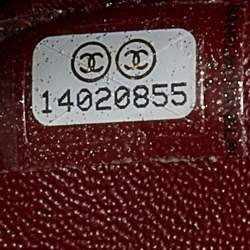 Pre Owned Chanel Red Quilted Caviar Leather 227 Reissue 2.55 Flap Bag