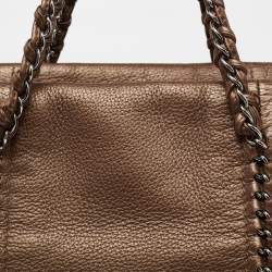 Pre Owned حقيب يد توتس شانيل مودرن جلد برونزي بسلسلة متوسطة