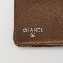 Chanel Gold Caviar Leather Timeless CC L Yen Wallet