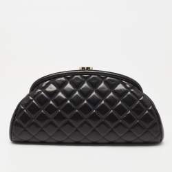Chanel Black Quilted Leather Timeless Clutch