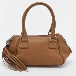 Pre Owned Chanel Brown Leather LAX Tassel Bag