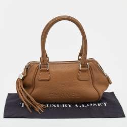 Pre Owned Chanel Brown Leather LAX Tassel Bag