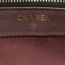 Chanel Black Quilted Caviar Leather WOC Double Zip Wallet on Chain