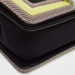 مملوكة مسبقًا Chanel Tricolor Quilted Fabric Small Boy Flap Bag