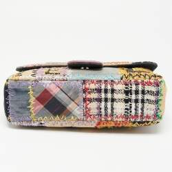 Pre Owned Chanel Multicolor Patchwork Jumbo Classic Single Flap Bag