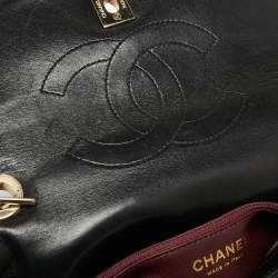 Pre Owned Chanel Black Quilted Leather Small Trendy CC Flap Top Handle Bag
