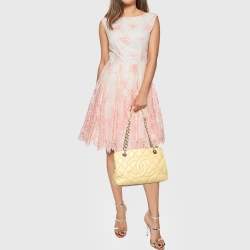 مملوكة مسبقًا حقيبة يد توتس شانيل تايمليس شوبير جلد كافيار مبطن كريمي سي سي