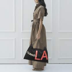 Pre Owned حقيبة كتف شانيل أل أيه كروز لاين جلد وقماش مبطن متعددة الألوان