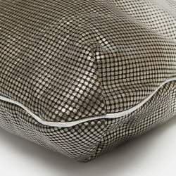 Pre Owned Chanel Ombre Silver Perforated Leather Hollywood CC Hobo