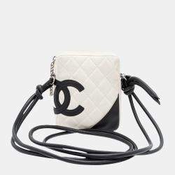 Chanel Cambon Cc Ligne Quilted Bicolor Cross Body 234391 Black X Beige  Calfskin Leather Messenger Bag, Chanel