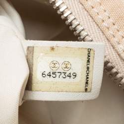 Pre Owned Chanel Beige Nylon CC Logo Travel Line Bowler Bag