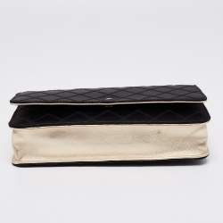 Pre Owned محفظة بسلسلة شانيل كلاسيك جلد وساتان مبطن ذهبي/أسود بقلاب