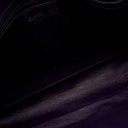Pre Owned Chanel Purple Quilted Leather Jumbo Classic Flap Bag
