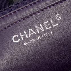 Pre Owned Chanel Purple Quilted Leather Jumbo Classic Flap Bag