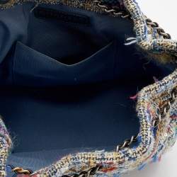 Pre Owned Chanel Multicolor Tweed and Leather Gabrielle Backpack
