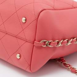 Chanel Pink Quilted Leather Small Neo Soft Shopping Tote 