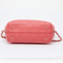 Chanel Pink Quilted Leather Small Neo Soft Shopping Tote 