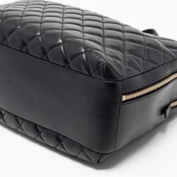 Pre Owned Chanel Black Quilted Leather Large Trendy CC Bowler Bag