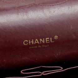 Pre Owned حقيبة شانيل ماكسي كلاسيك جلد كافيار مبطن أسود بقلاب مزدوج