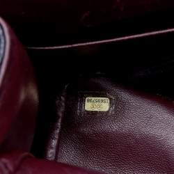 Pre Owned حقيبة شانيل ماكسي كلاسيك جلد كافي ار مبطن أسود بقلاب مزدوج