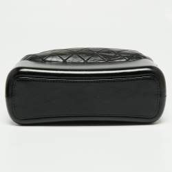 Pre Owned Chanel Black Quilted Aged Leather Gabrielle Hobo 