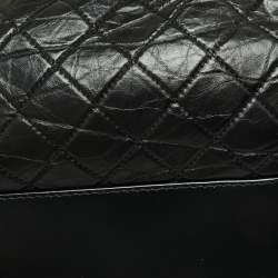 Pre Owned Chanel Black Quilted Aged Leather Gabrielle Hobo 