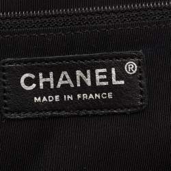 Pre Owned Chanel Black Quilted Tweed Reissue 2.55 XL Flap Bag